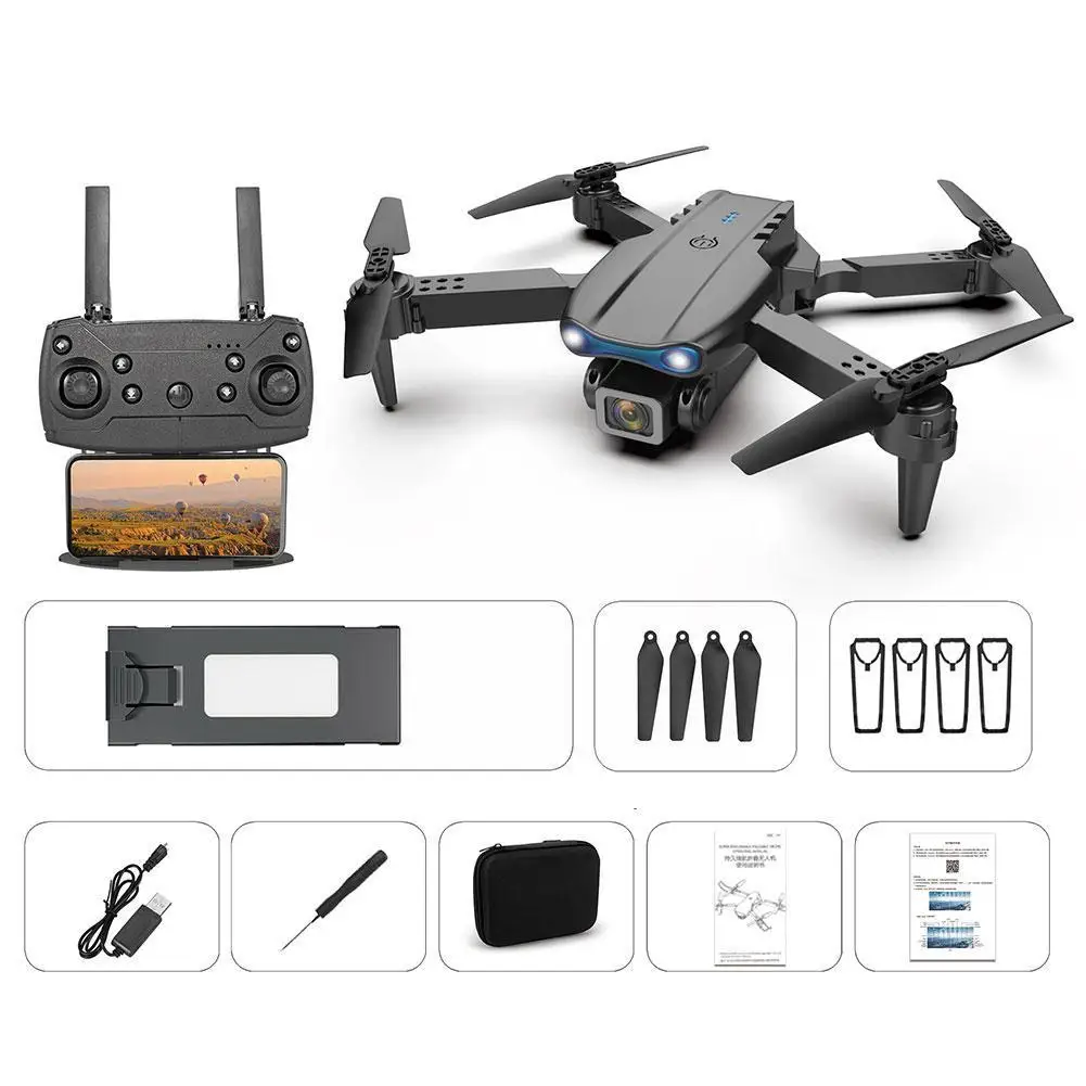 

2021 New E99 Pro Drone 4K HD Single Dual Camera FPV Mode Drones Profesional Quadcopter RC Helicopter Hold Altitude Foldable