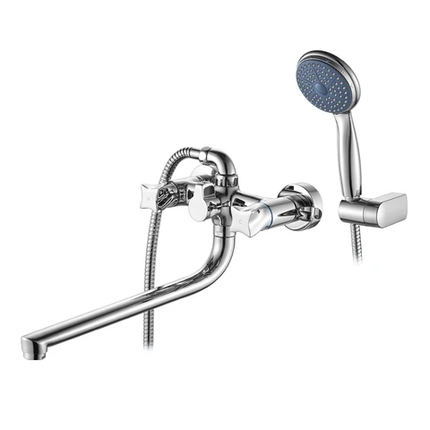 Смесители для ванны LEDEME, настенный кран с хромированной отделкой, ручной душ, L2587
