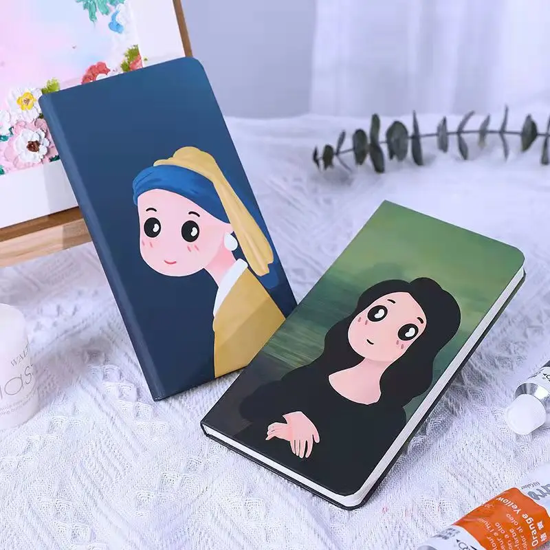 

Notebook A6 Small Portable Mini Student Diary Pocket Book Cartoon Horizontal Iine Record Notepad School Office Supplies Gift Art