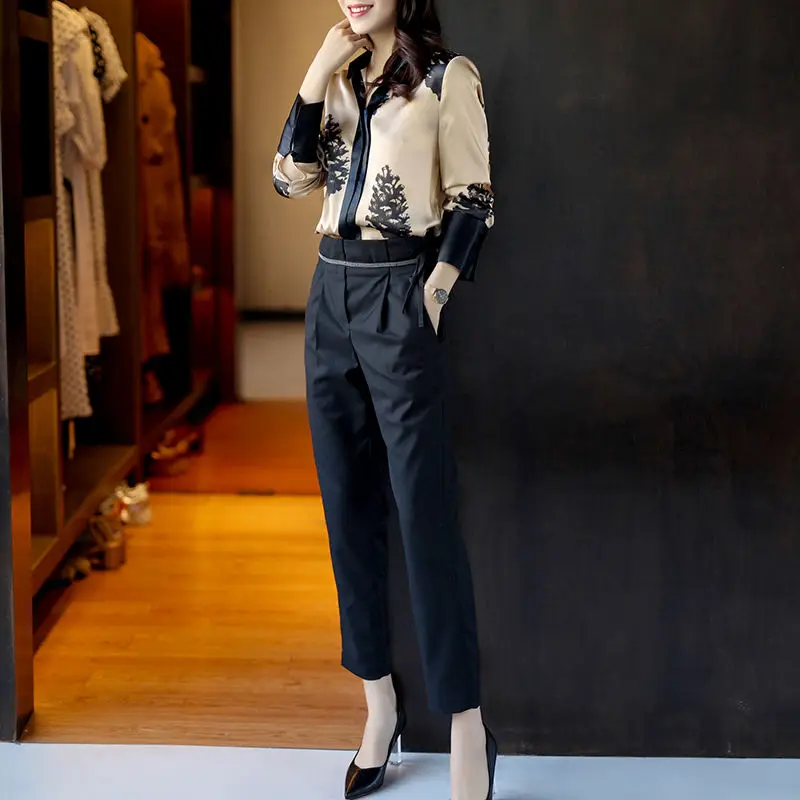 Женская атласная рубашка из искусственного шелка женская модная блузка с