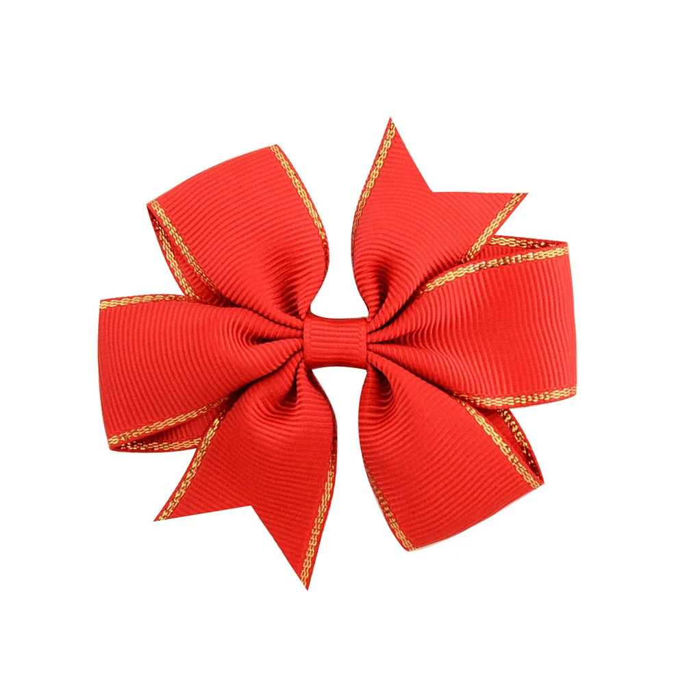 

2pcs/Phnom Penh Solid Grosgrain Ribbon Bows Clips Hairpin Girl's 3"hair bows Boutique Hair Clip Headware Kids Hair Accessories