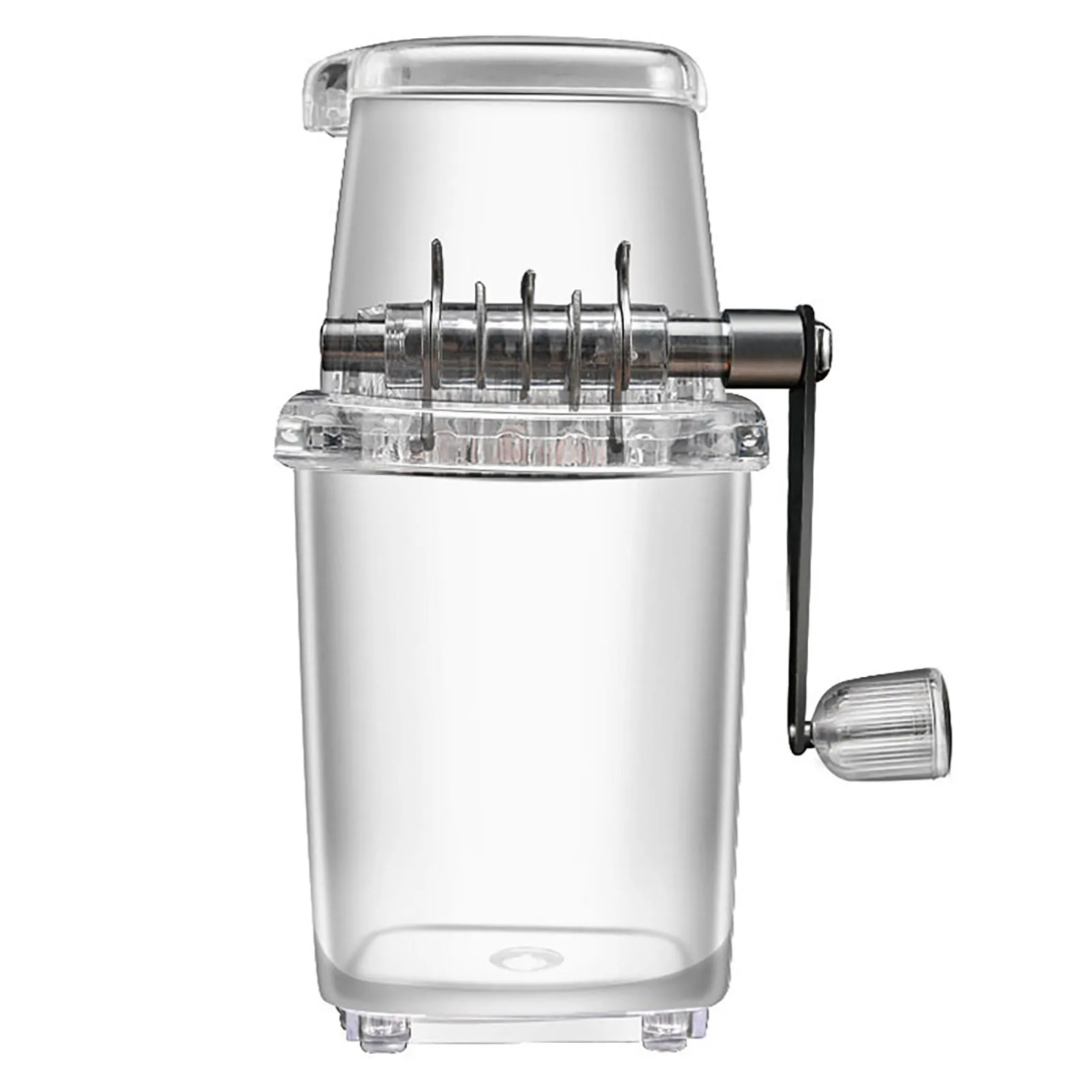 Бытовая многофункциональная Маленькая прозрачная ручная дробилка для льда и