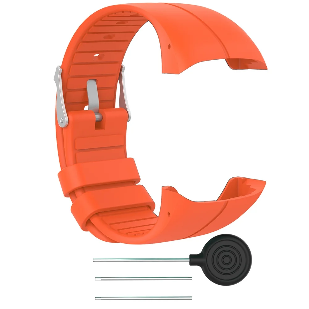 Orange 2в1 силиконовый ремешок для смарт-часов+ ТПУ полный Чехол для Polar M430 Polar M400 спортивный ремешок на запястье Сменные аксессуары для браслетов - Цвет: Orange