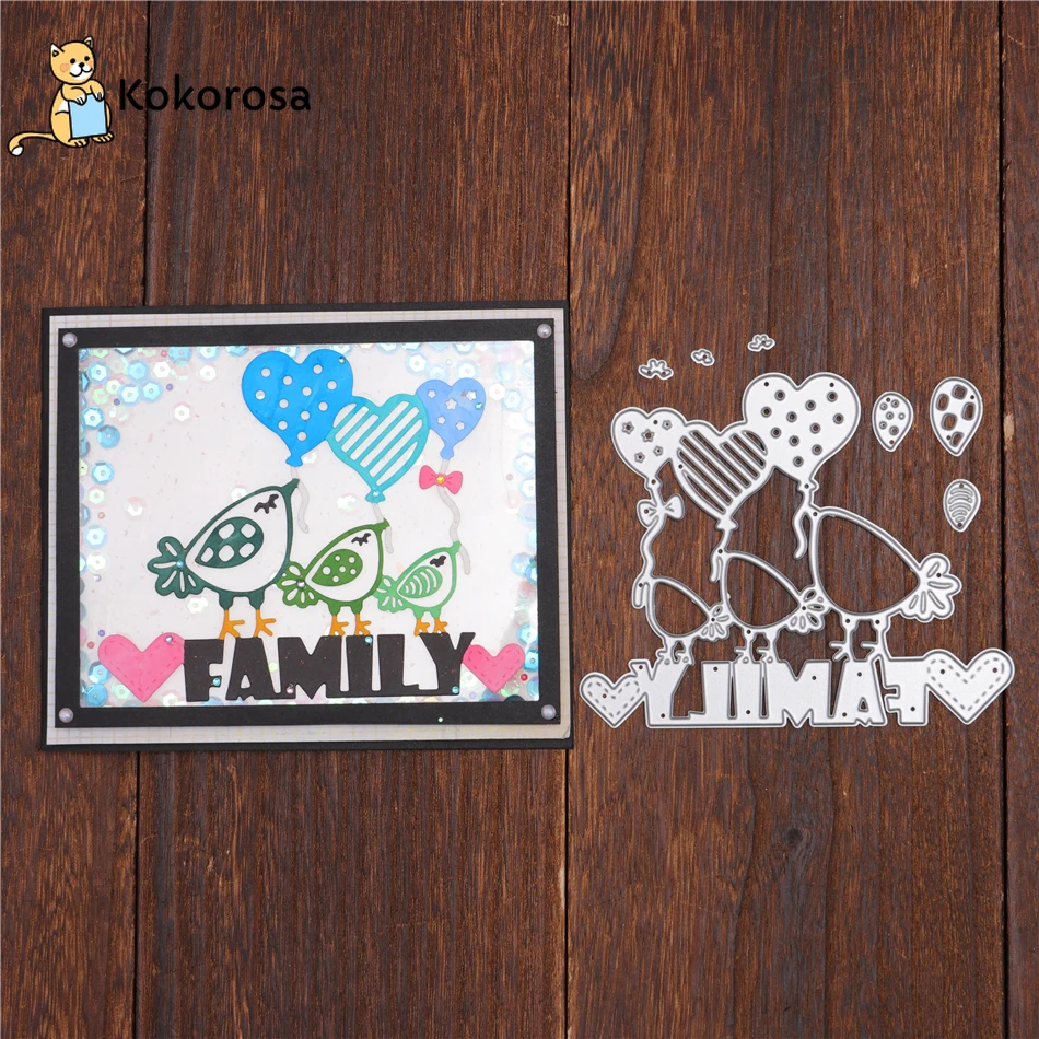 Kokorosa Family Chick с шариком металлические Вырубные штампы новинка 2019 для рукоделия