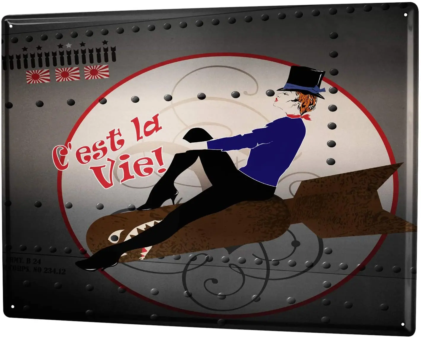 

SINCE 2004 tin Sign Airplane Airport Sexy Bomb