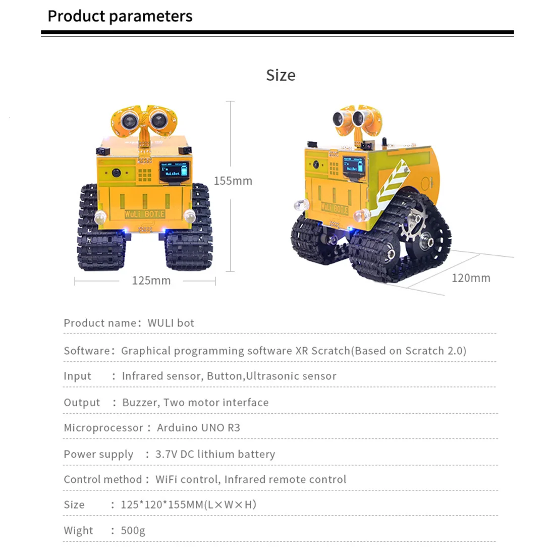 WuliBot скретч+ Mixly программируемый робот RC программируемый трек автомобиль паровой развивающие игрушки с камерой/без камеры