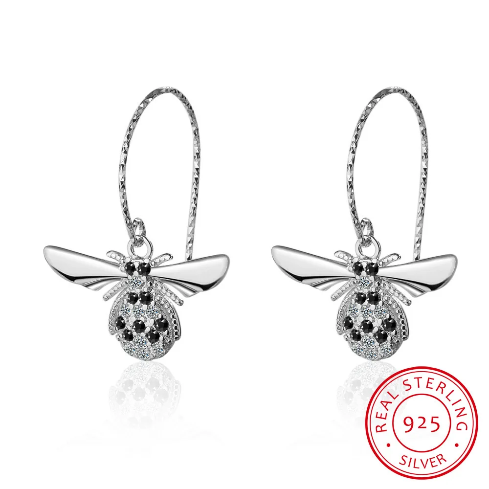 Женское колье из серебра 925 пробы с микро цирконием|Серьги-подвески| |