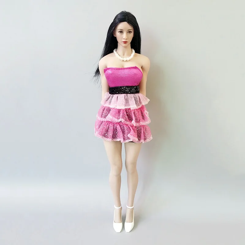 1/6 масштабная Женская Сексуальная мини-юбка-топ женское сексуальное короткое