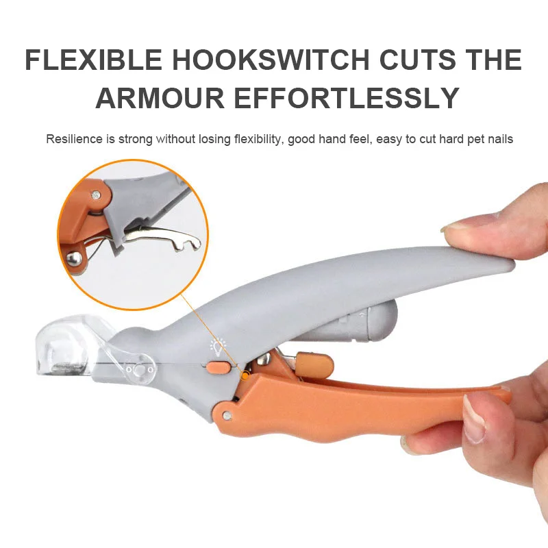 

Pet Products Splash Proof Cat And Dog Nail Clipper LED Lamp Magnifying Glass Anti Cutting Blood Line Pet Nail Clipper
