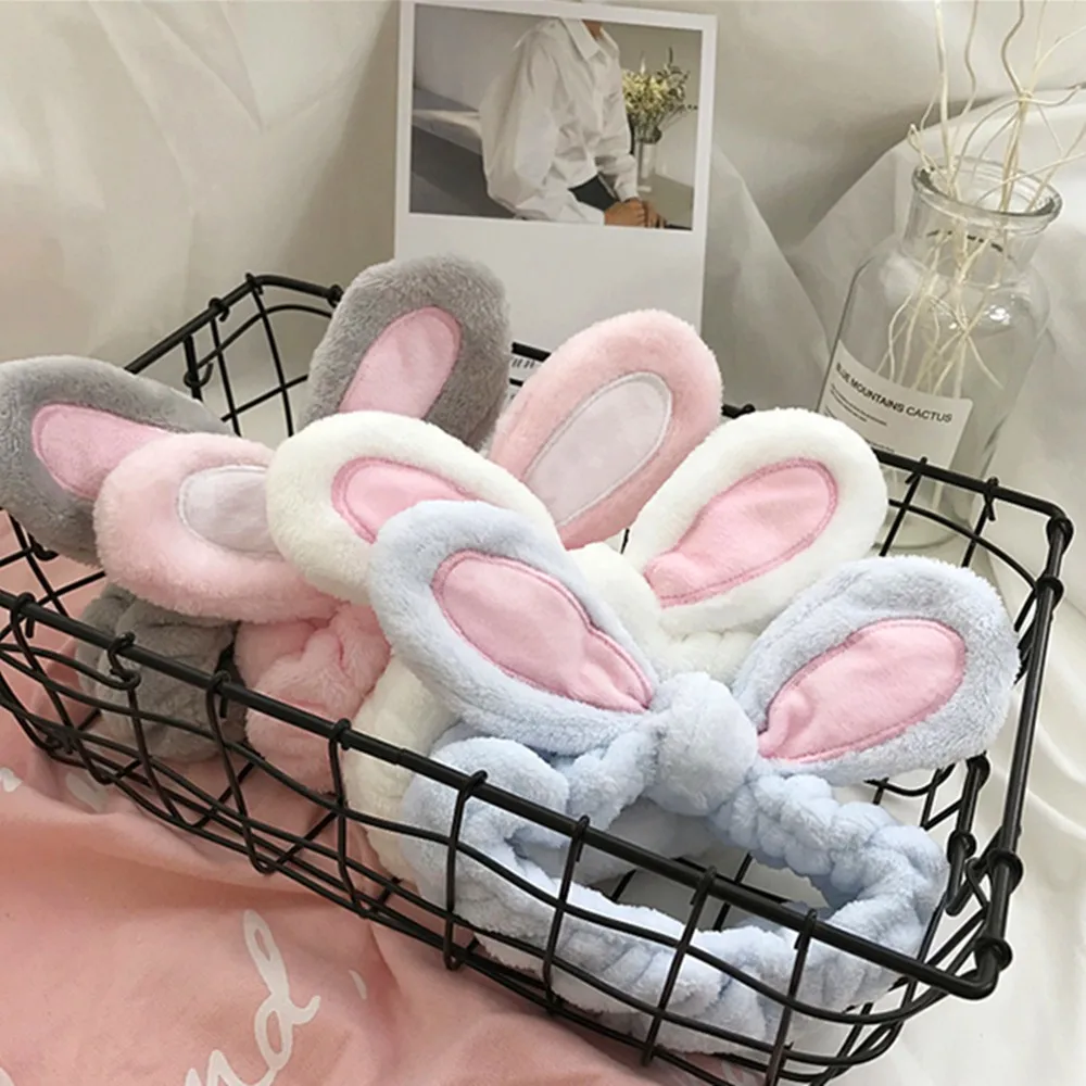 Повязка для волос с кроличьими ушками женщин и девочек эластичная заколка