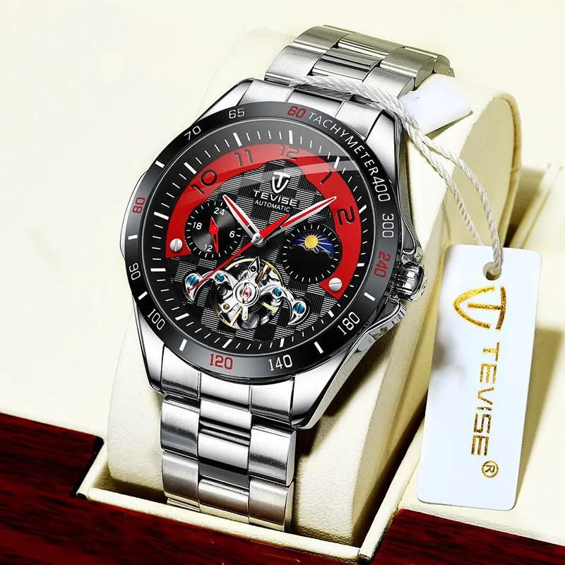 

Sports Watches Men's Luxury Watches Clock Men's Business Skeleton Tourbillon Waterproof Mechanical Watch relogio masculino