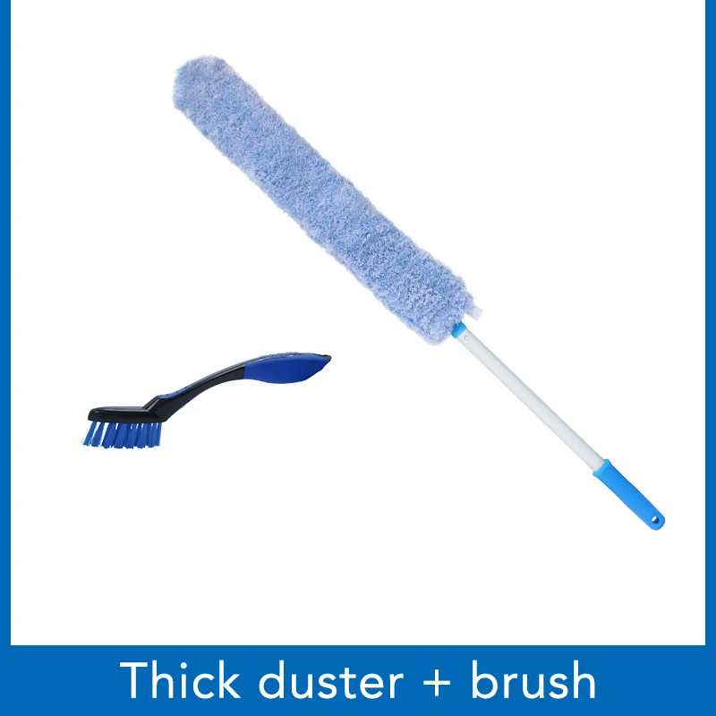 duster and brush Гибкая тряпка из микрофибры с алюминиевой ручкой для уборки автомобиля домашний офис кондиционер съемная и моющаяся тряпка - Цвет: duster and brush