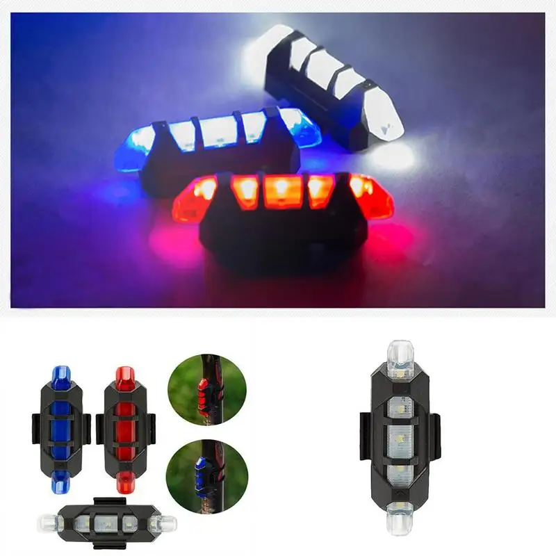 Новый велосипедный фонарь для велоспорта MTB водонепроницаемый задний 5 LED USB