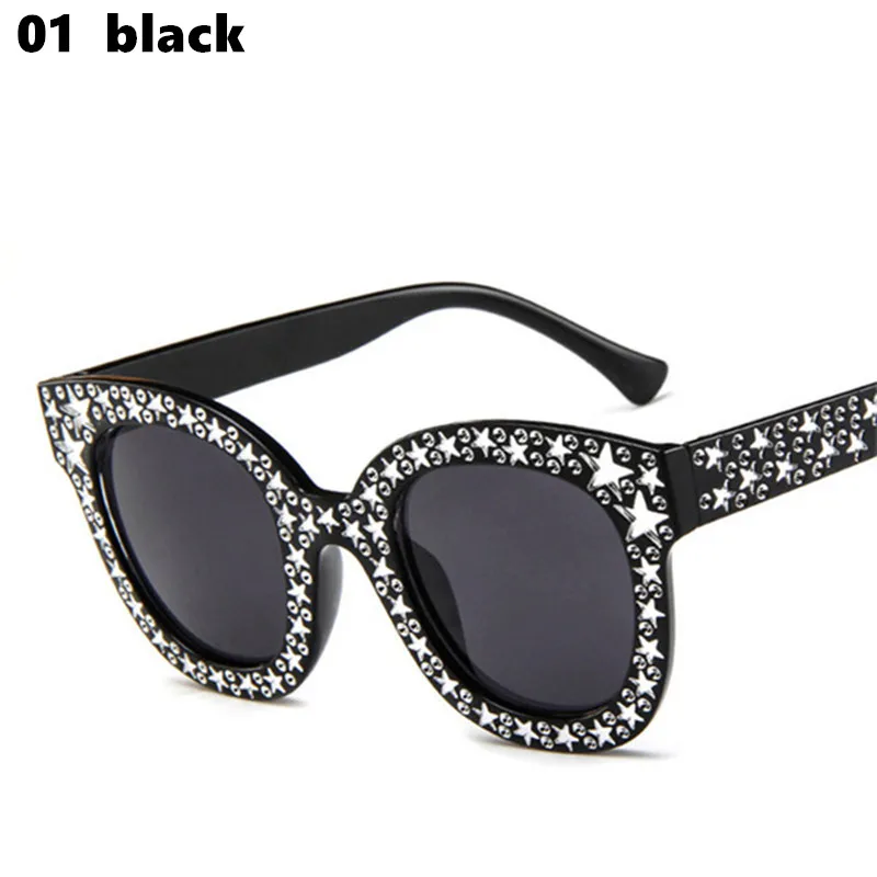 

2020 Vintage Star decoration sexuality Cat's eye sunglasses Women fashion glasses luxury brand sun glasses gafas de sol mujer