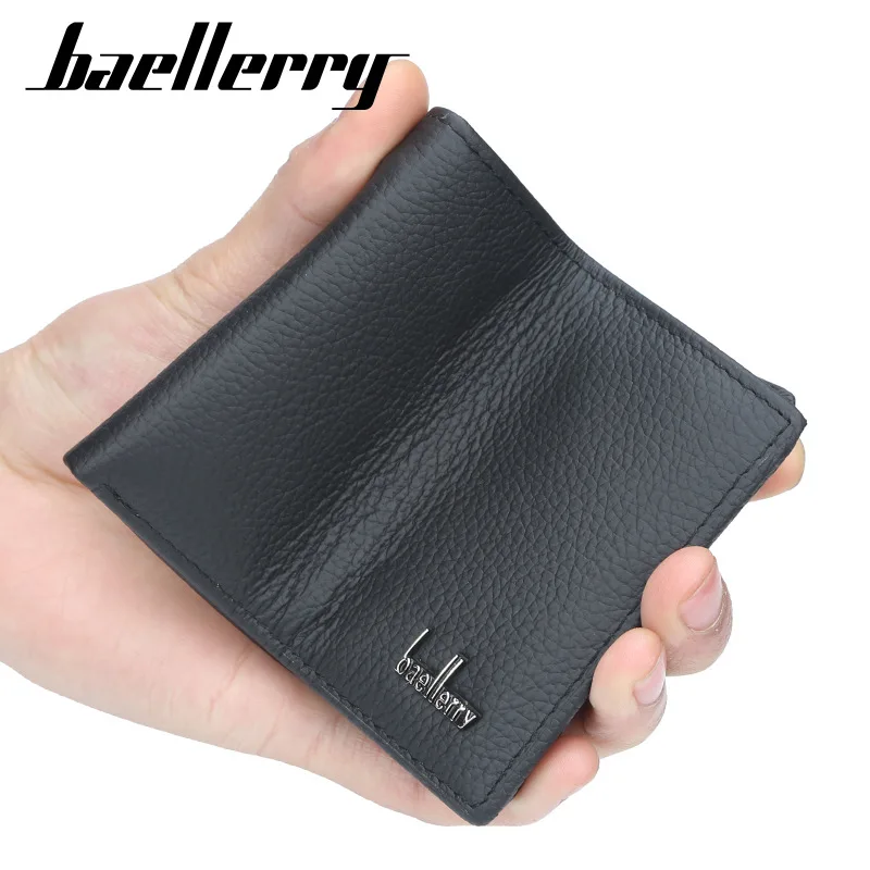 

Кожаные кошельки Baellerry для мужчин, классический бумажник на молнии с бесплатной гравировкой имени, мужской держатель для карт Horder, качестве...