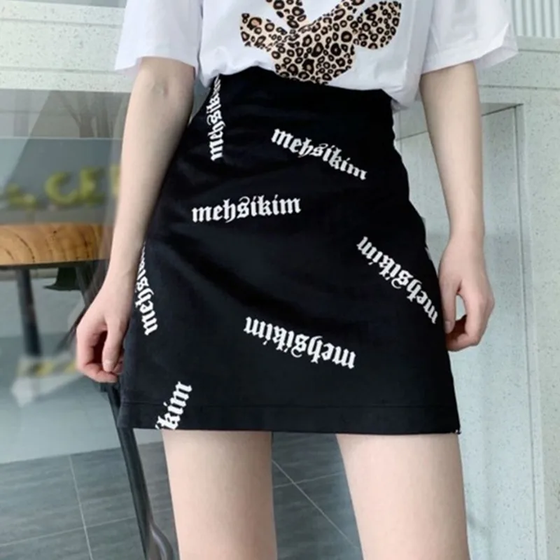 

2021 Fashion Summer New Tie-Dye Hot Skirt Letter Print Skirt High Waist Short Skirt Ladies Short Skirt