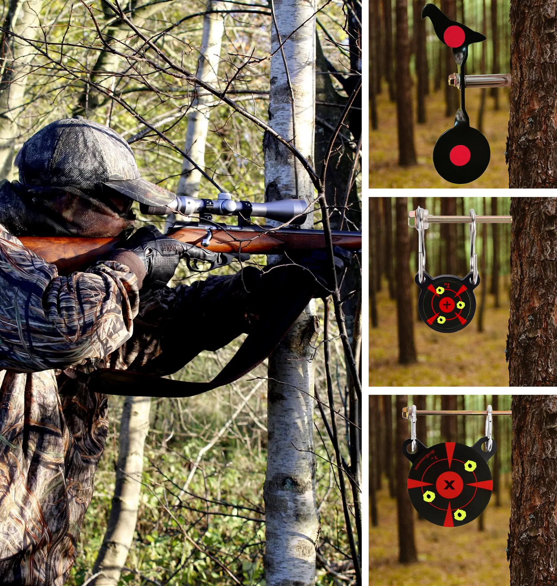 

Target durable Insert tree metal Target 1 inch/3 inch/Rotating splash Target Rifle Slingshot Paintball Shooting Sport Sraining