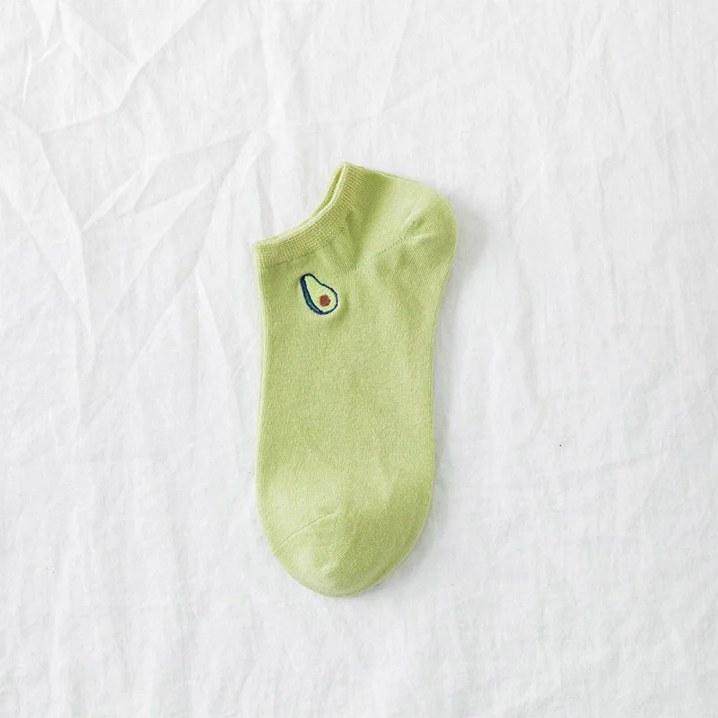 

New Casual Socks Embroidery Cotton For Ladies Trendy Christmas Gift Women Solid College Style Breathable Sox Short Socks