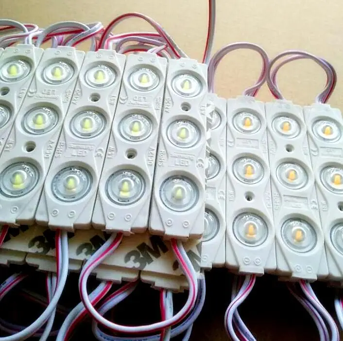 Новый 5730 3LED Светодиодный модуль с линзами Водонепроницаемый IP65 12 V 120degree1.5W белый