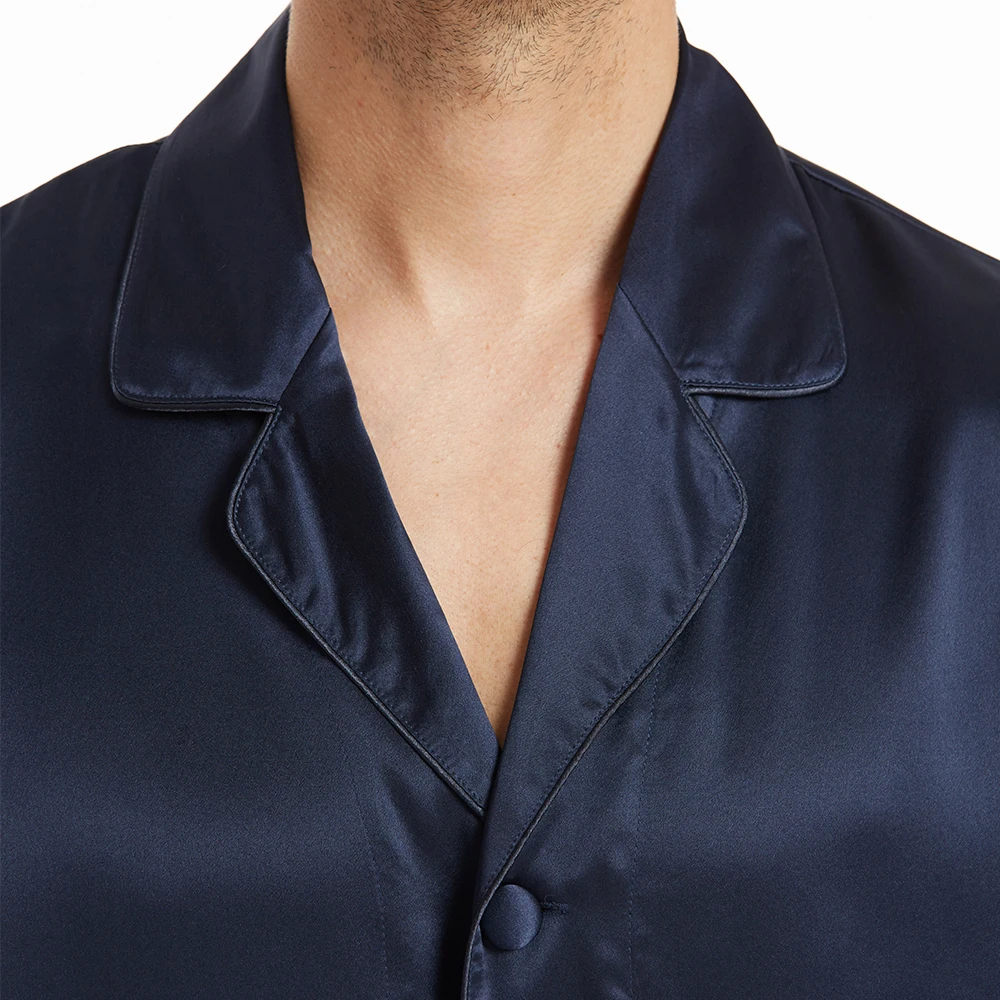 LILYSILK 100 Silk Pajamas Set For Men 19 momme Mulberry Luxury Long Sleeves Notched collar Men's Clothing Free Shipping