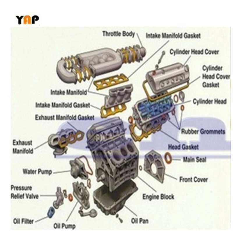Комплект прокладок 4G15T 4G15M для ремонта двигателя mitsubishi COLT TURBO 1 5 T 2005 л 16 В L4 MD974930 2012-