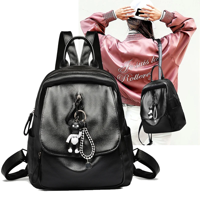 Рюкзак женский в Корейском стиле Модный повседневный простой рюкзак из мягкой