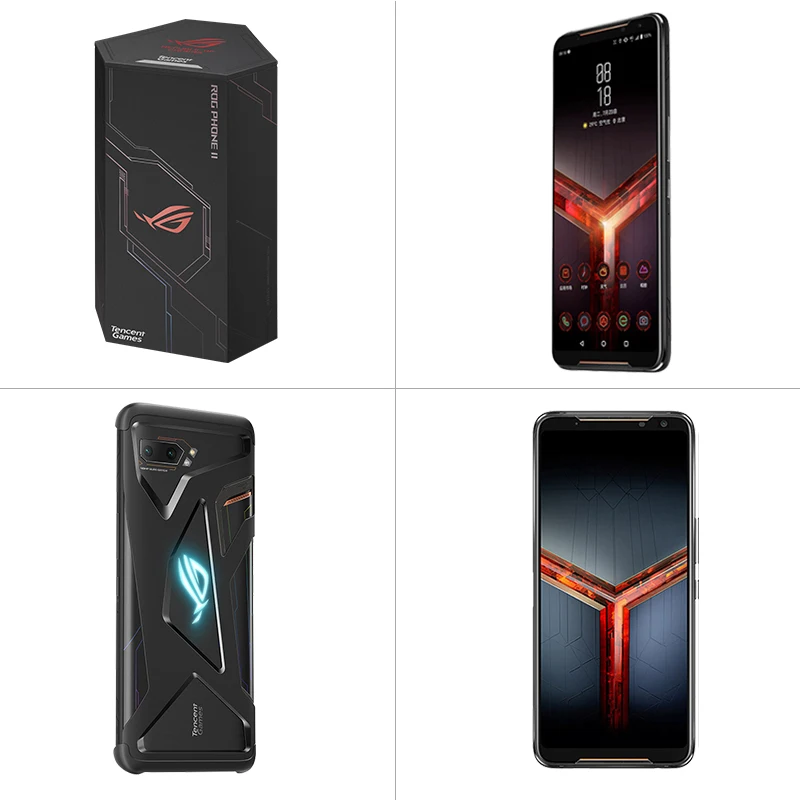 Asus ROG Phone II ZS660KL мобильный телефон 6 59 &quot8 Гб 128 ГБ Snapdragon 855 + Dual SIM 6000 мАч 48 Мп Android 9 Google