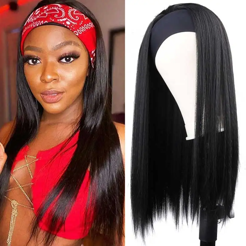 

Straight Headband Wig Human Hair Wigs 180% Density Malaysian Straight Hair Wig Full Machine Made Wig For Black Women