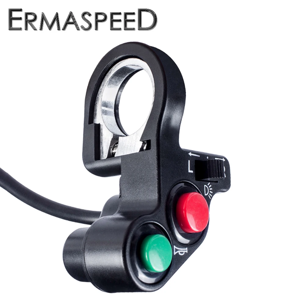 

Universal 7/8'' 22mm Motorcycle Handlebar Switch Electric Bike Scooter Horn Turn Signals On/Off Button Light Switch Controller