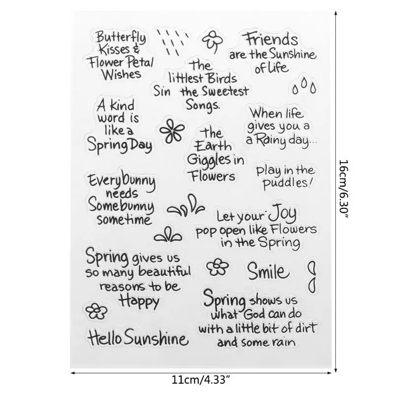 

Nice DIY Silicone Clear Stamp Cling Seal Scrapbook Embossing Album Decor Craft