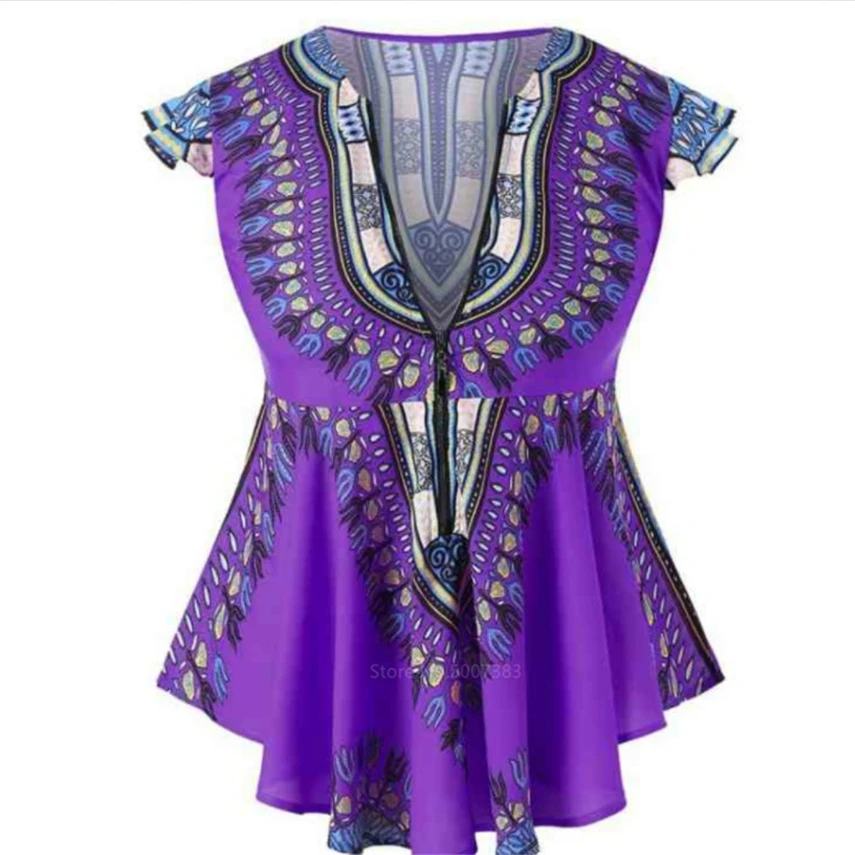 Модная африканская одежда 2021 Топ Кокосовая пальма печати пикантные Анкара Стиль