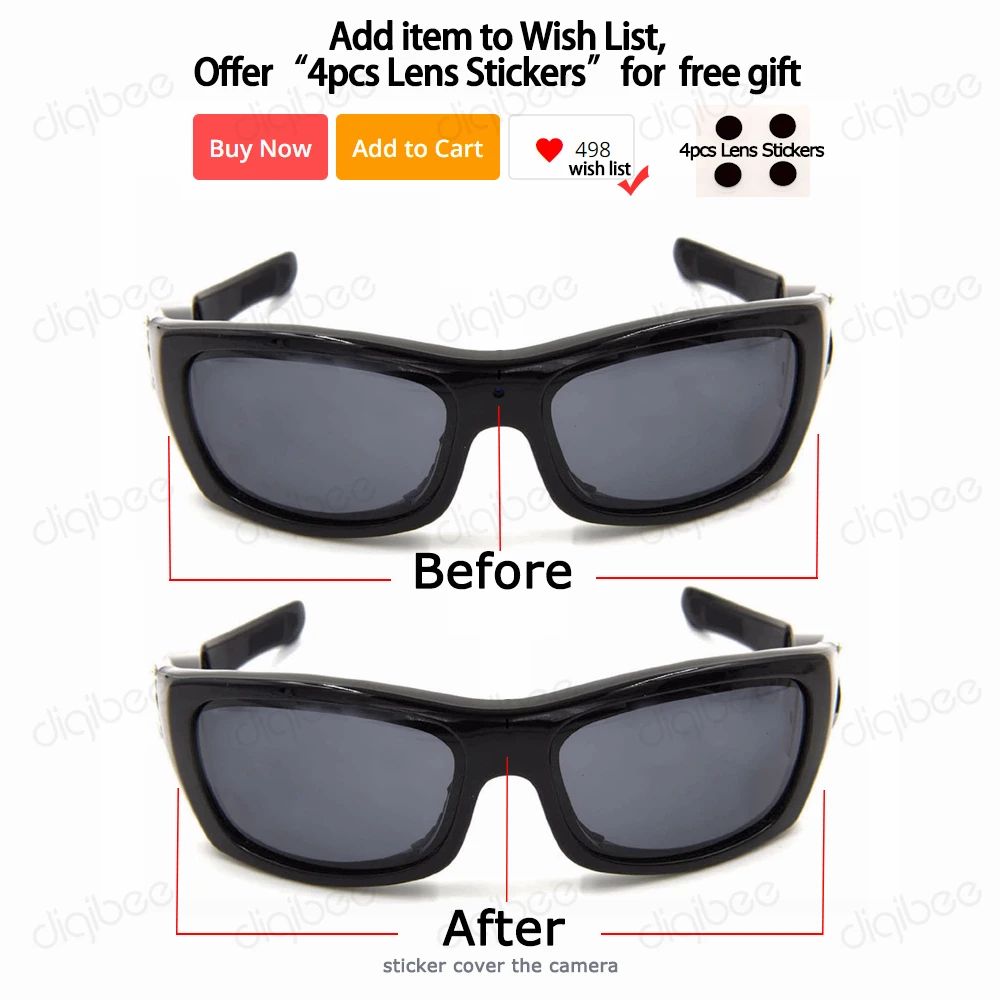 Умные поляризованные очки Bluetooth гарнитура с микрофоном HD 1080P цифровой