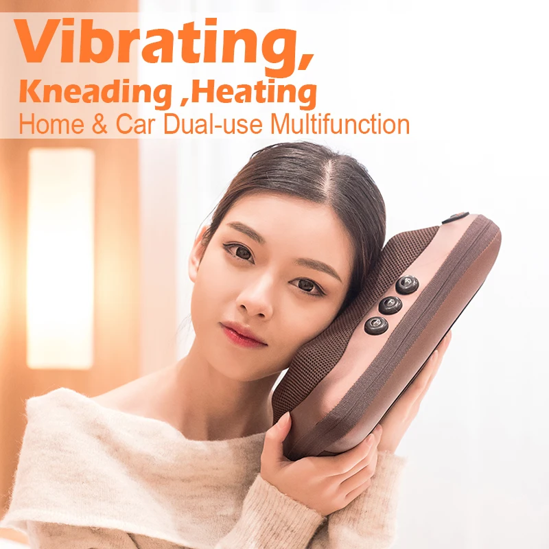 Массажер для шеи дома шейного массажа шиацу инфракрасная подушка спины талии