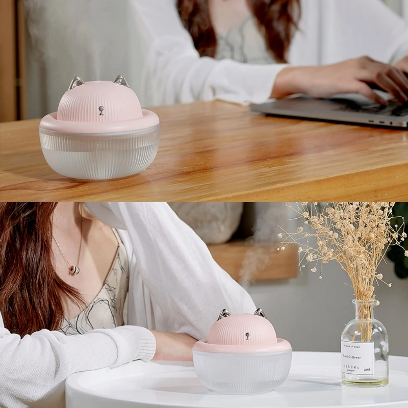

300ml USB Air Humidifier Aroma Oil Essential Diffuser LED Night Light Cute Cartoon Mist Maker for Office Home Car