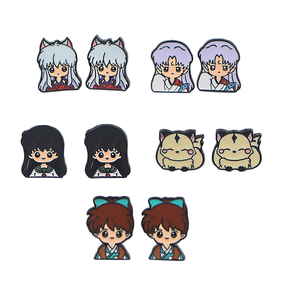 

LT203 Anime Icons Cute Art Enamel Studs Earrings for Woman Cartoon Anime Earrings for Woman Trend 2021 Jewelry New Hot