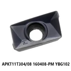 Оригинальный APKT11T304-PM APKT11T308-PM APKT160408-PM YBG102 APKT 11T304 11T308 160408 фреза карбидные вставки CNC