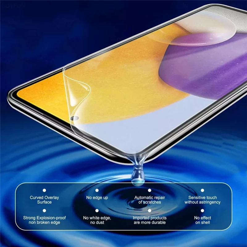 Гидрогелевая пленка для Samsung Galaxy A52 A51 A72 A32 Защитная экрана S21 Ultra Note 20 S20 Plus S10 S8 S9 E Lite
