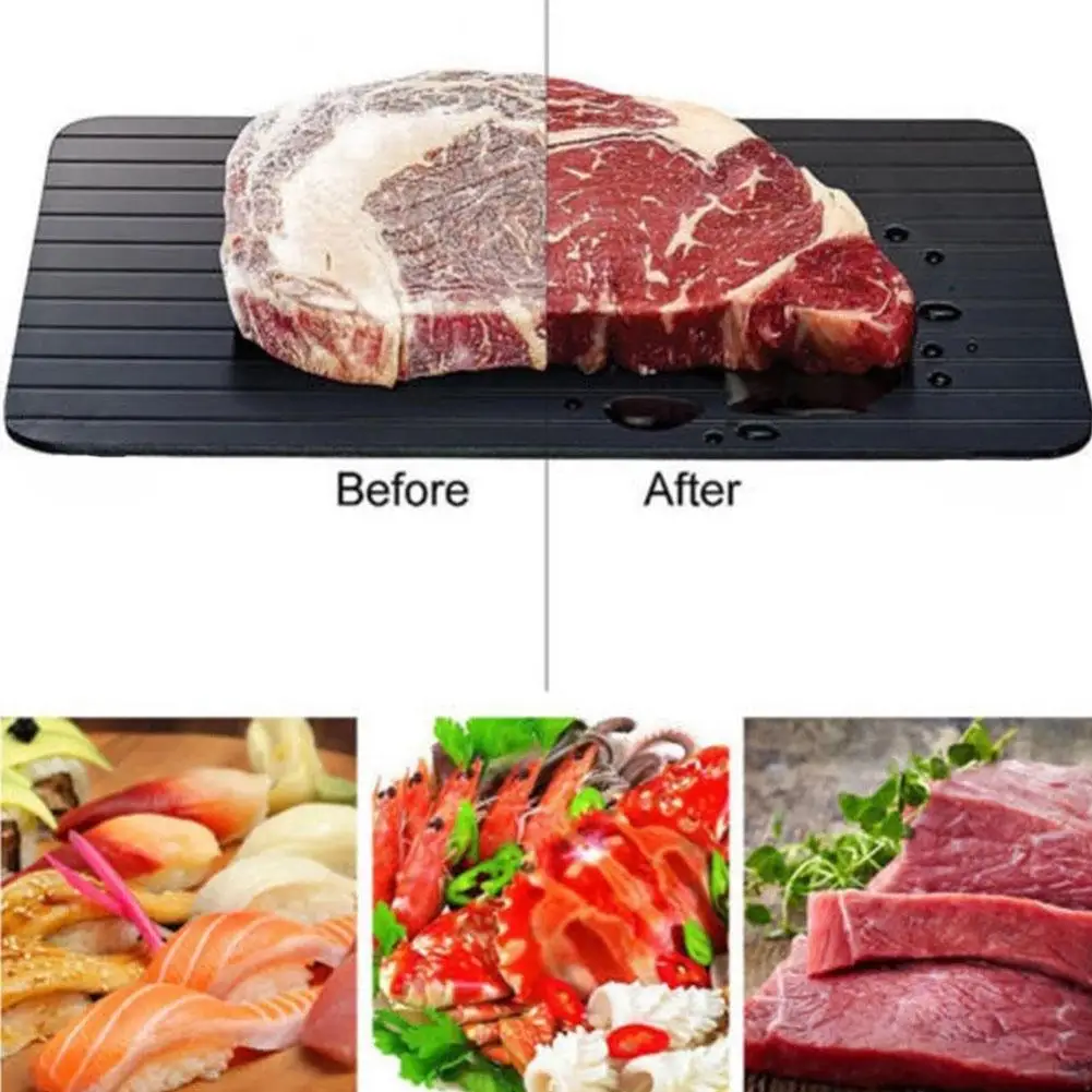 

Easy To Use Fast Defrosting Tray Thaw Frozen Food Meat Durable Kitchen Defrost Fruit Gadget Defrosting Board Plate Quick To N3V1
