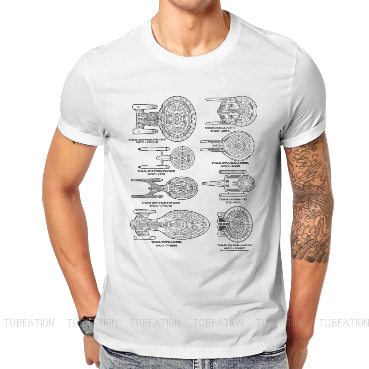 Футболка мужская с надписью корабли прошлого из чистого хлопка круглым вырезом |