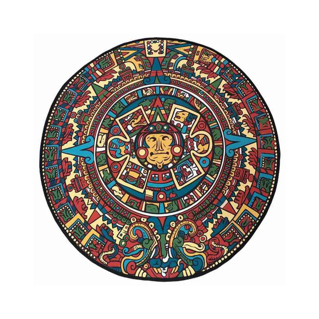 Personality Luxury European Mandala Flower Series Round Carpets for Room Computer Chair Area Rug Creative Carpet Durable Cozy | Дом и сад