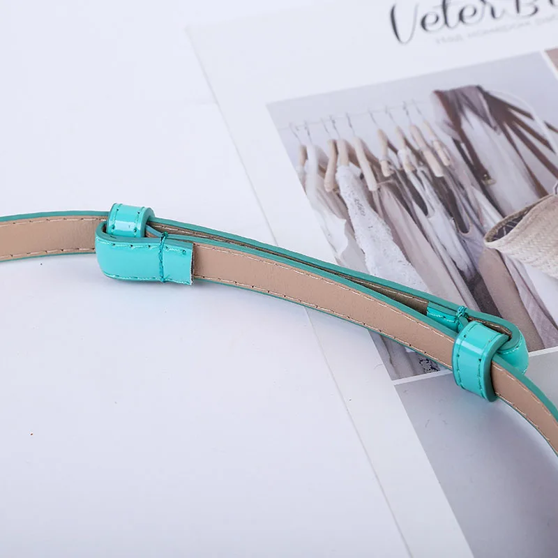 

Multiple Styles Women Belts PU Leather Skinny Adjustable Thin Belt Candy Colors Leather Waist Strap Female Waistband For Dress