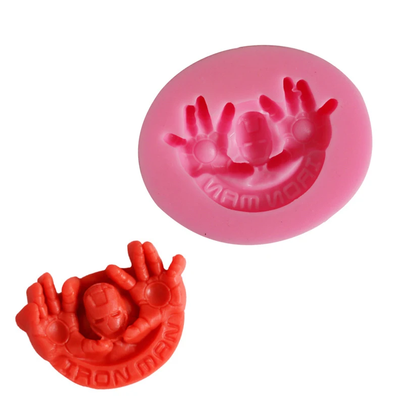 Силиконовая форма для торта Железный человек 1 шт. шоколада украшение помадка 3D