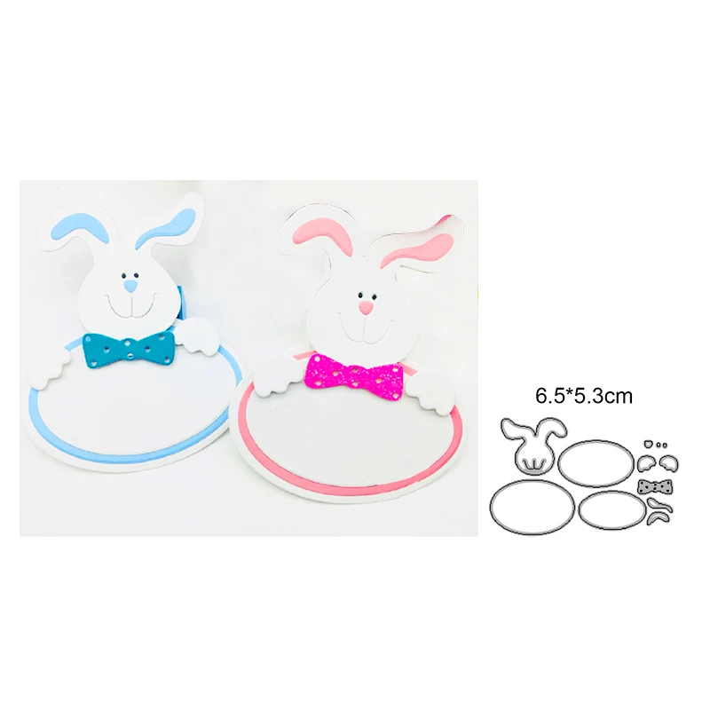 

Metal die Cutting die Happy Easter Rabbit Flower DIY Scrapbooking Paper Craft Card Art Cutter