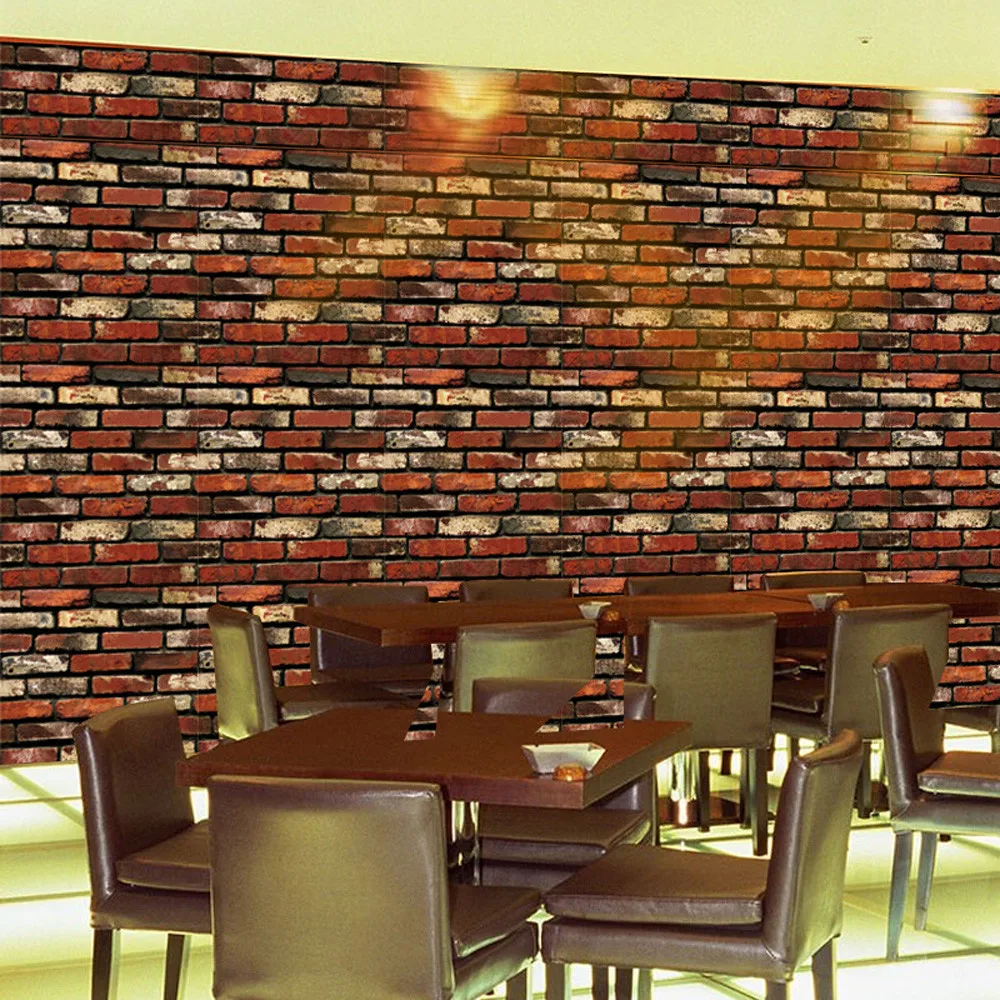 Hot Sale 3D Wallpaper DIY Wall Stickers Decor Embossed Brick Stone Room House Rustic Self-adhesive Poster | Дом и сад