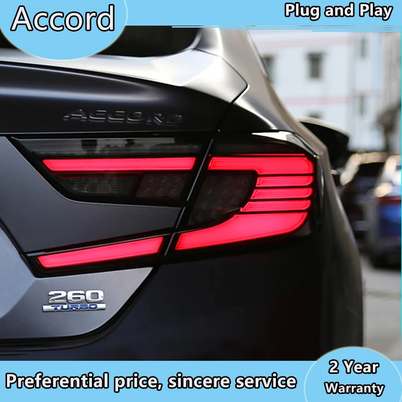 Автомобильный Стайлинг светодиодный задсветильник для Honda Accord 10 2018 2019 задний