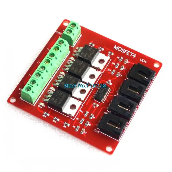 Четырехканальный 4 канальный путь маршрута MOSFET Кнопка IRF540 V4.0 + модуль