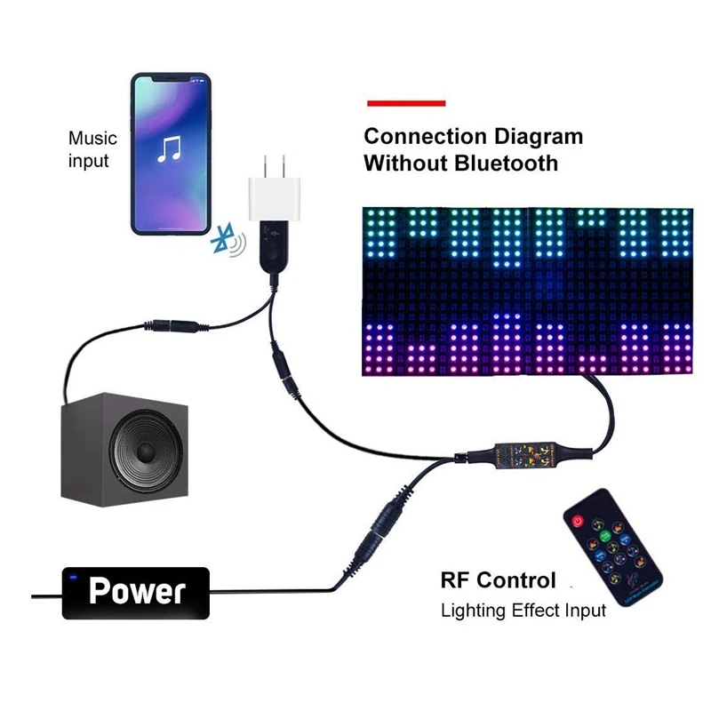 WS2812B WS2811 1903 3 Pin Светодиодная лента/матрица панель Bluetooth Музыка Мечта Цвет CSY07