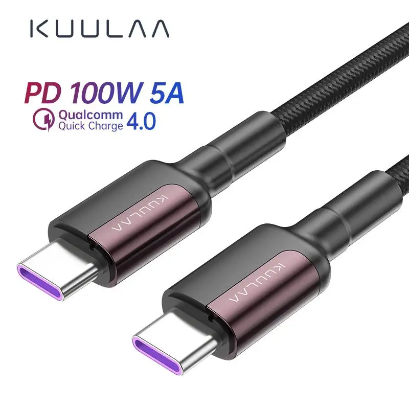 

BEESCLOVER Pd100w 5a Type-c Interface Super Fast Charging Quick Charge Data Cable 100W USB C charging cable TYPE-C r12