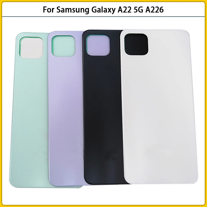 

New For Samsung Galaxy A22 5G A226 Plastic Battery Cover A22 Back Cover Rear Door Housing Case Adhesive Replace