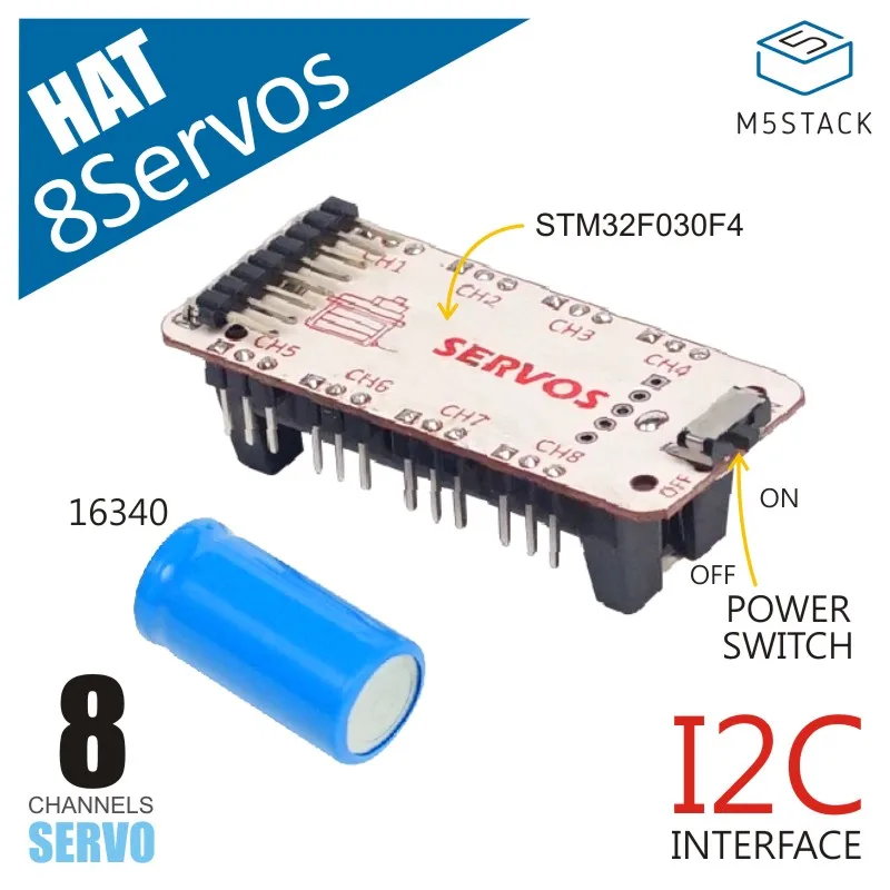 Макетная плата M5StickC ESP32 Mini IoT совместимая с 8 полосным сервоприводом STM32F030F4